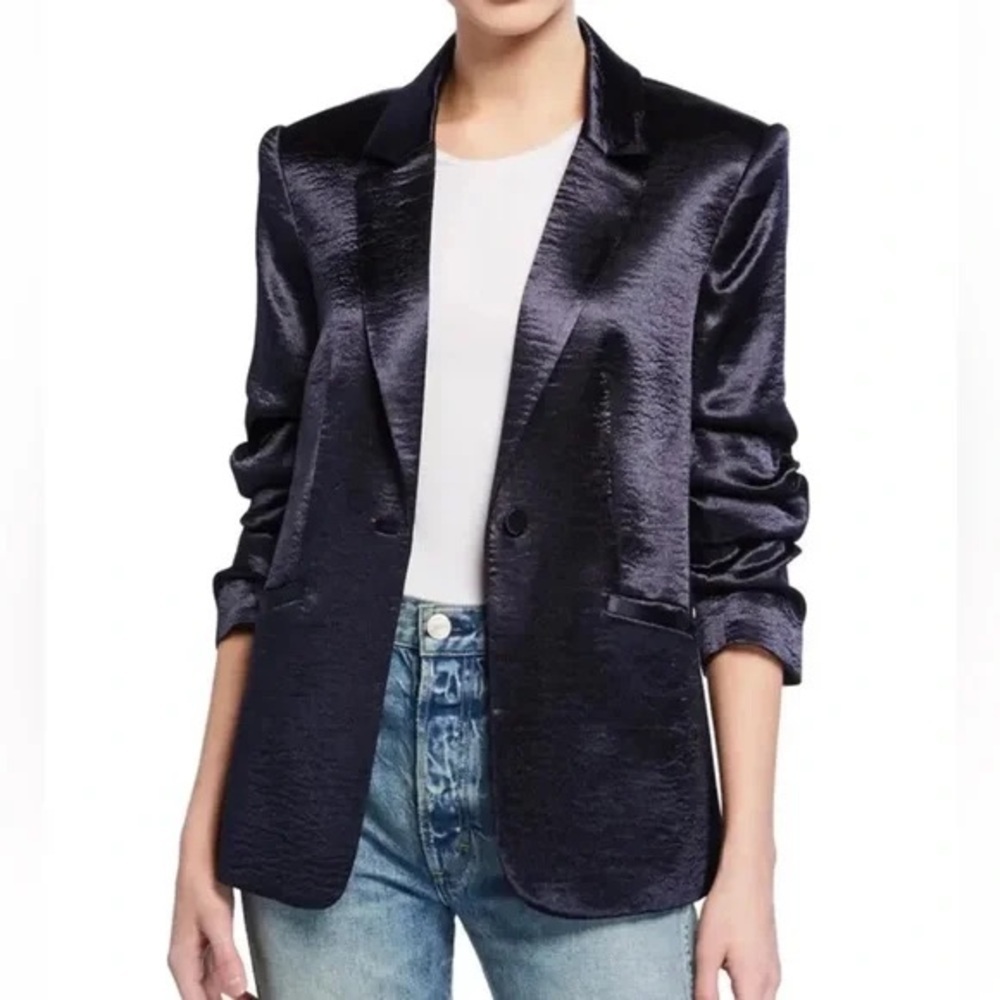 NWT Cinq A Sept Kylie Hammered Satin Jacket size 00